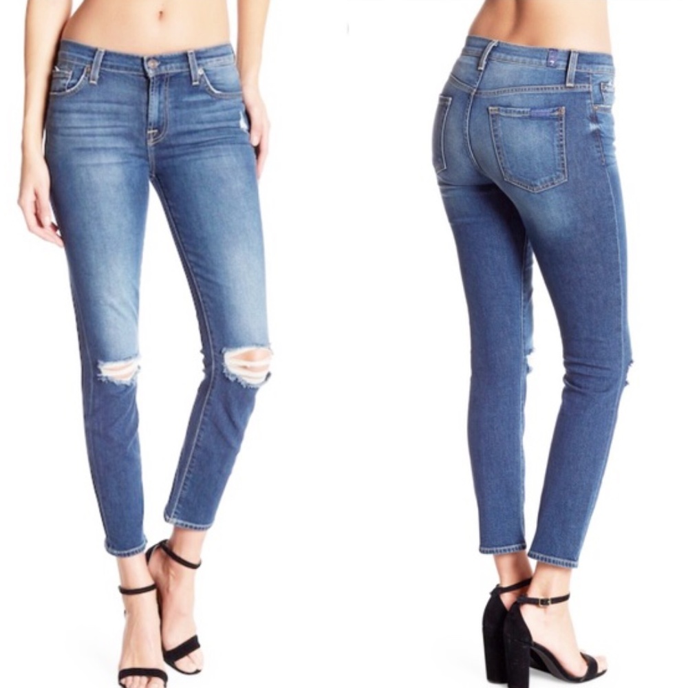 7FAM 7 For All Mankind Roxanne Skinny Ankle Jeans 29
